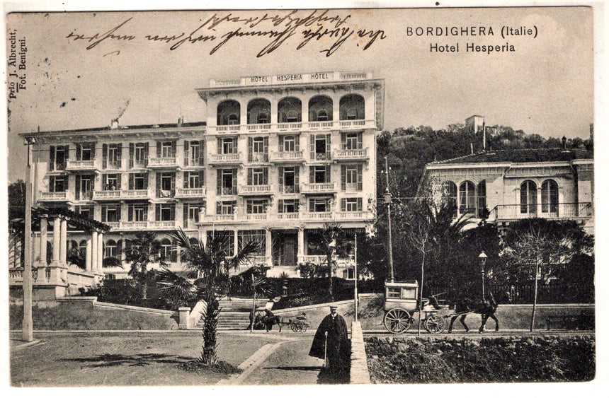 Cartolina antica Bordighera Hotel Esperia
