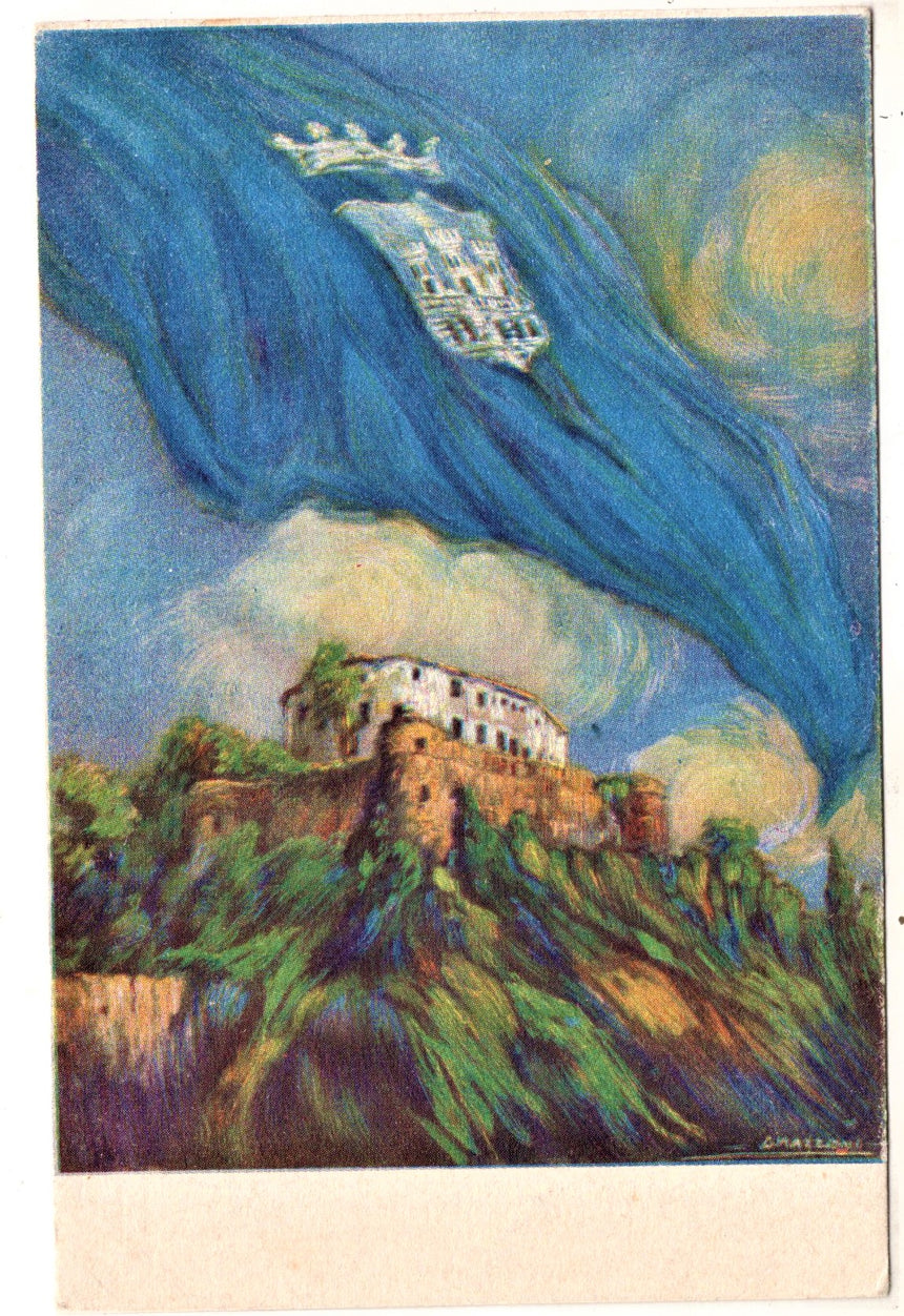 Cartolina antica Gorizia dis. G.Mazzoni redazione de La Tradotta