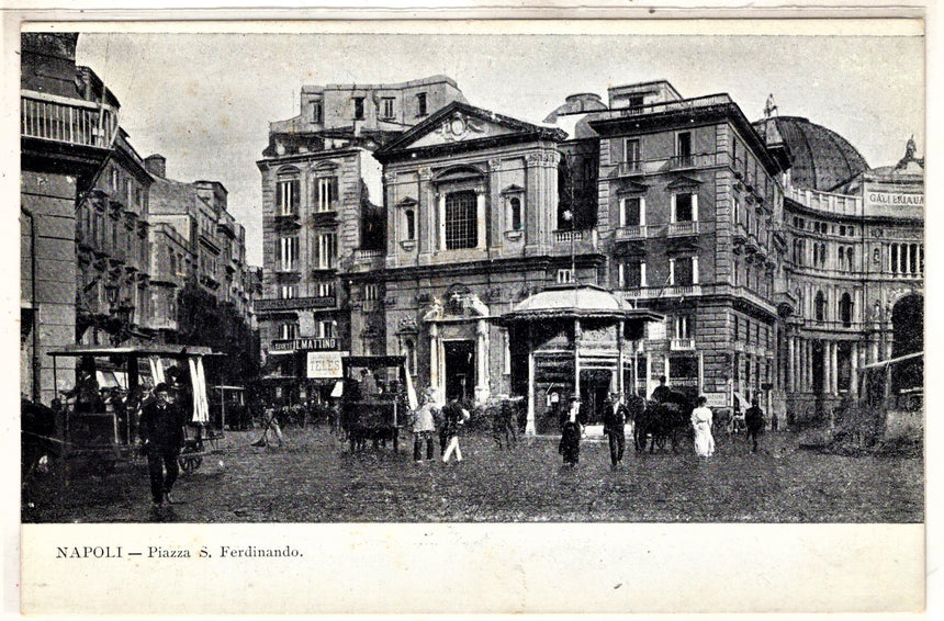 Cartolina antica Napoli piazza San Ferdinando