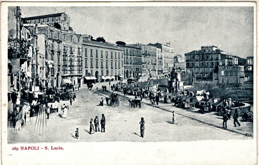 Cartolina antica Napoli Santa Lucia