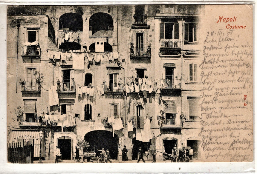 Cartolina antica Napoli particolare " Costume "