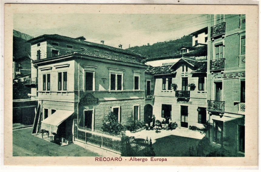 Cartolina antica Recoaro albergo Europa
