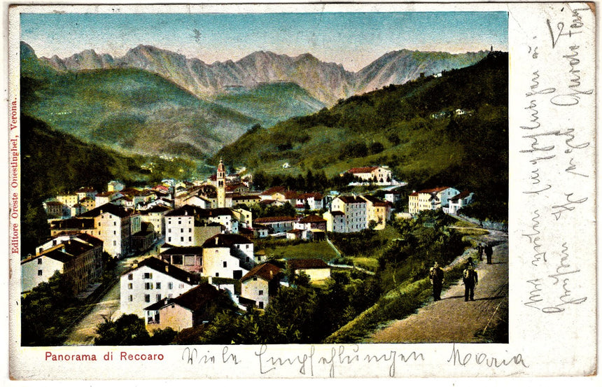 Cartolina antica Recoaro panorama