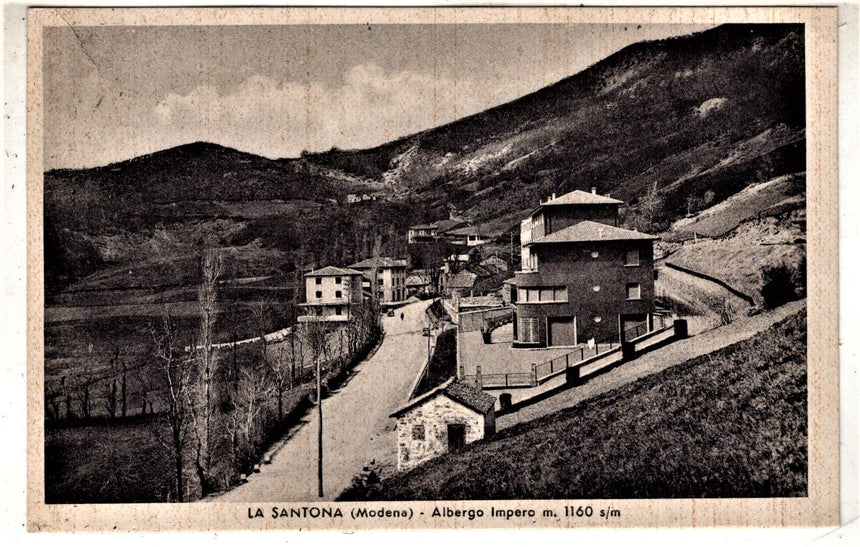 Cartolina antica Modena la Santona albergo Impero