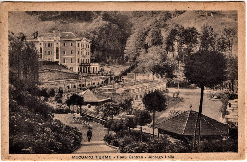 Cartolina antica Recoaro Terme albergo Lelia Vicenza