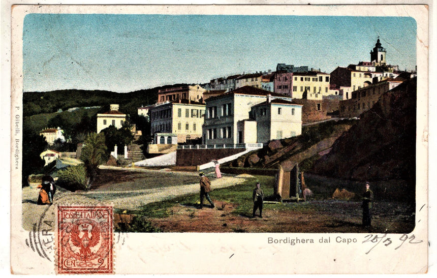 Cartolina antica Bordighera dal Capo