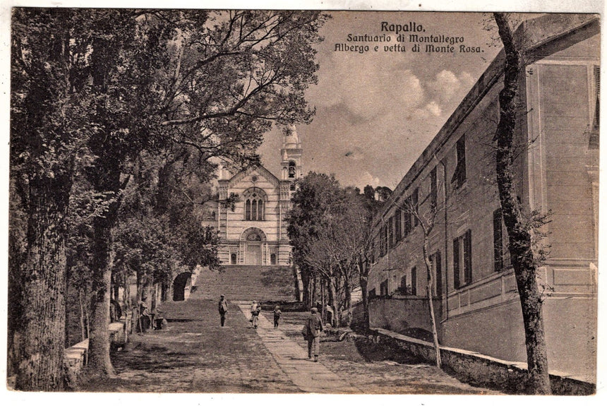 Cartolina antica Rapallo Santuario di Montallegro