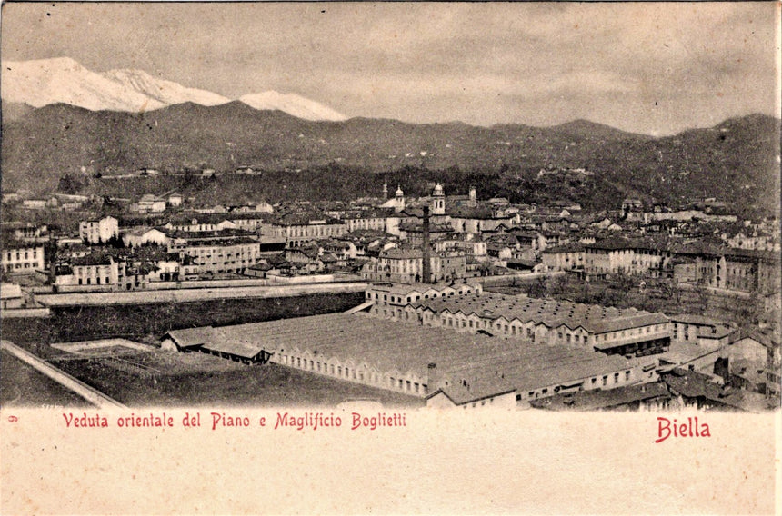 Cartolina antica Biella Maglificio Boglietti