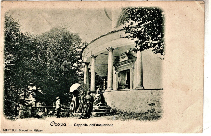 Cartolina antica Biella Oropa Cappella dell Assunzione