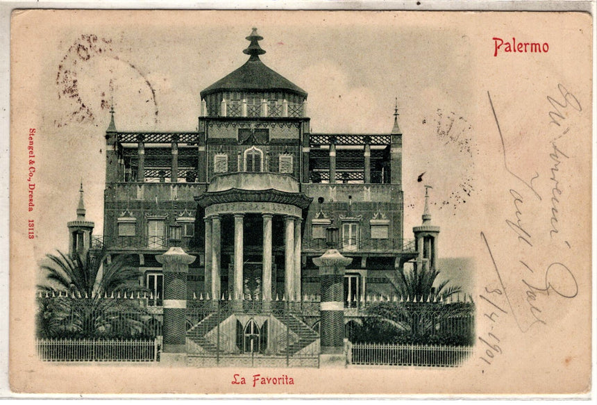 Cartolina antica Palermo La Favorita