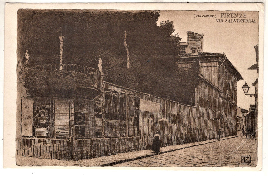 Cartolina antica Firenze via Salvestrina