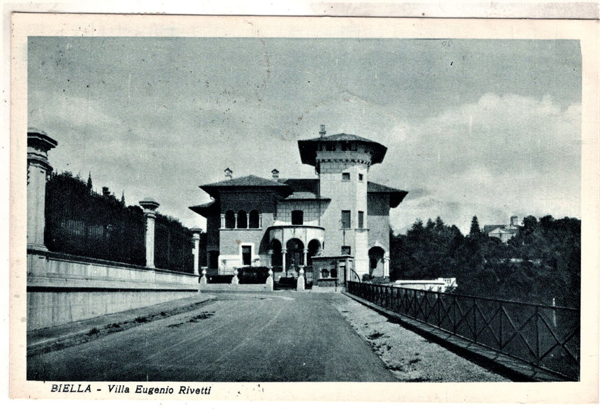 Cartolina antica Biella Villa Eugenio Rivetti