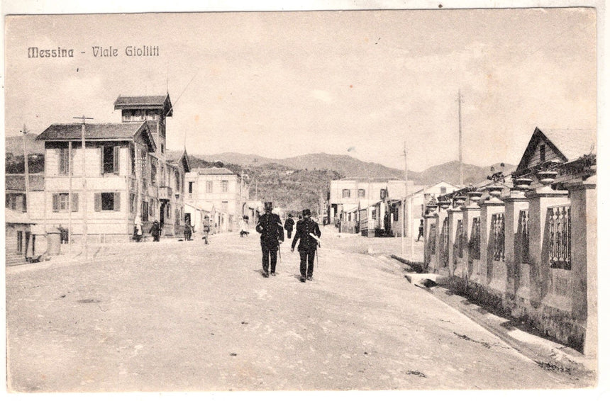 Cartolina antica Messina viale Giolitti