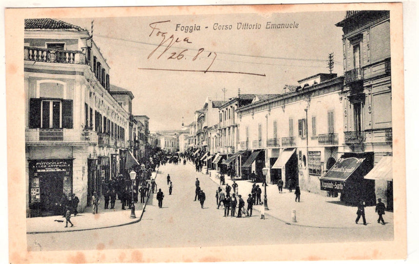Cartolina antica Foggia corso V.Emanuele