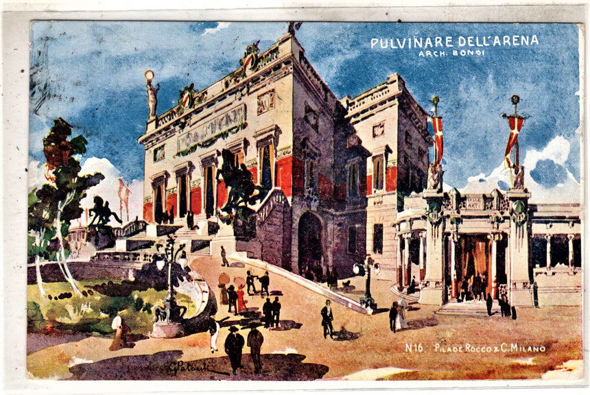 Cartolina antica Milano cartolina esposizione del 1906