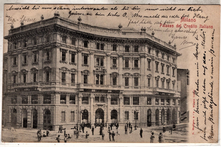 Cartolina antica Milano Palazzo del Credito Italiano
