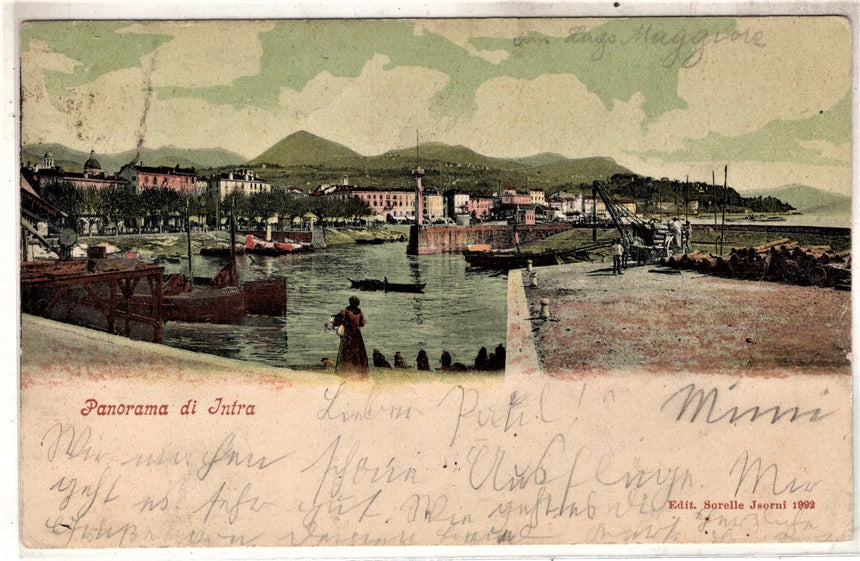 Cartolina antica Panorama di Intra