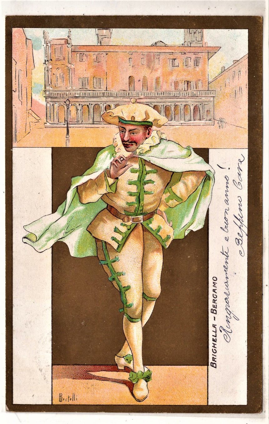 Cartolina antica Brighella Bergamo