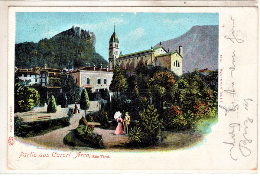 Cartolina antica Trento Partie aus Curort Arco Sud Tirol