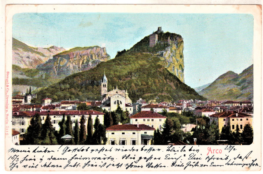 Cartolina antica Arco di Trento
