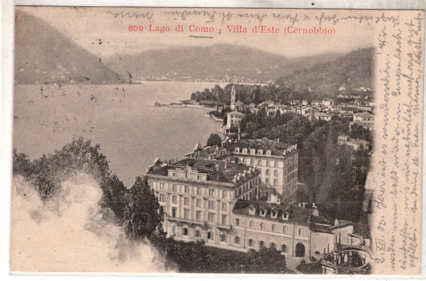 Cartolina antica Lago di Como villa d Este Cernobbio