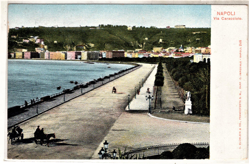 Cartolina antica Napoli via Caracciolo