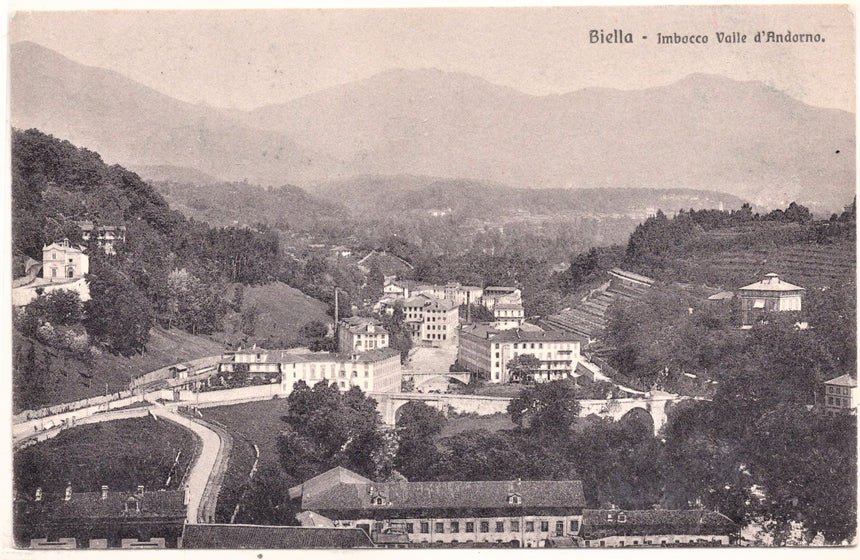 Cartolina antica Biella Valle D Andorno