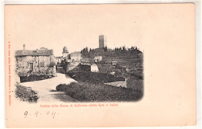Cartolina antica Mantova la Rocca di Solferino