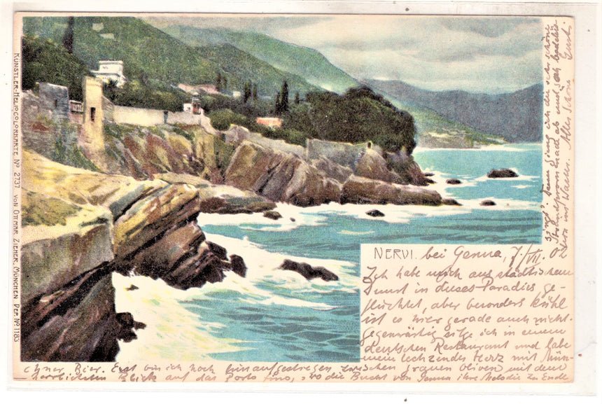 Cartolina antica Nervi Genova