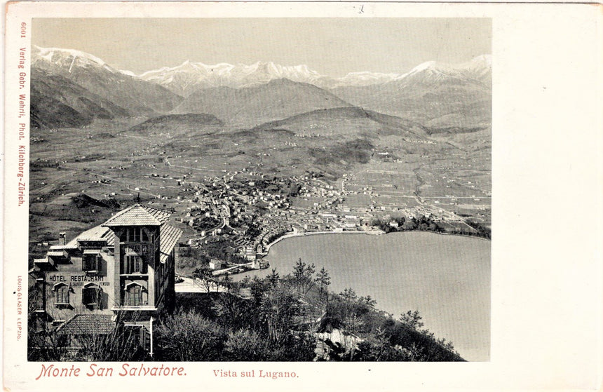Cartolina antica Monte San Salvatore Lugano