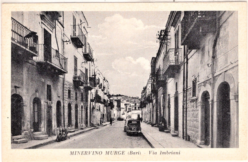 Cartolina antica Minervino Murge via Imbriani Bari