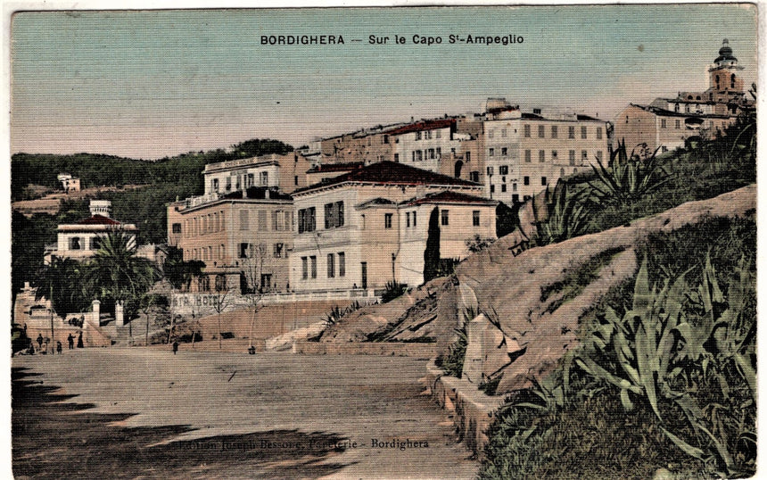 Cartolina antica Bordighera Sur le capo San Ampeglio
