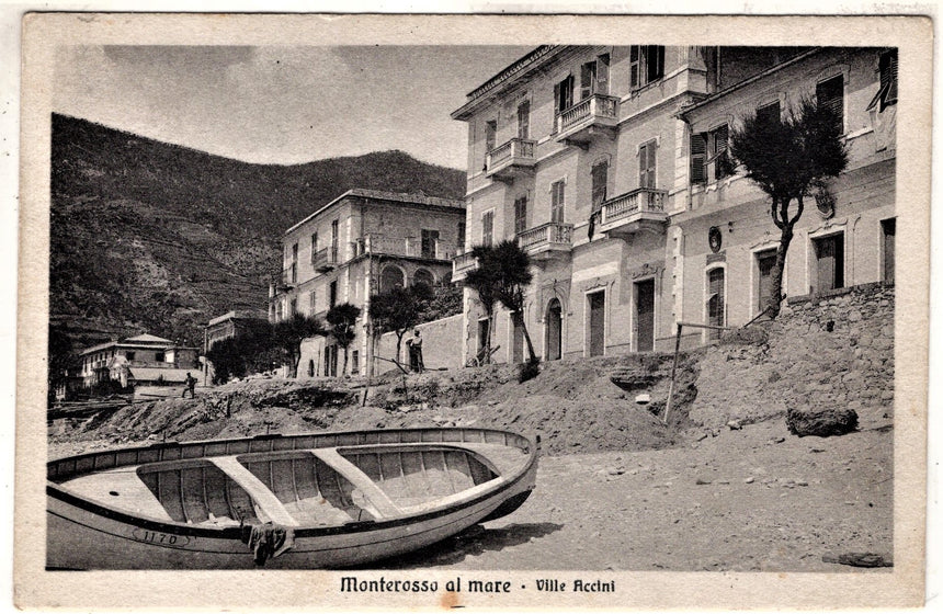 Cartolina antica Monterosso al mare ville Accini