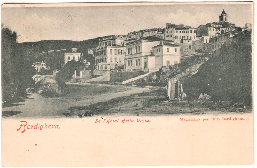 Cartolina antica Bordighera Hotel Bella Vista
