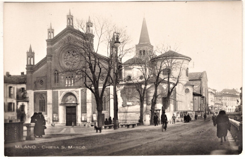 Cartolina antica Milano Chiesa San Marco