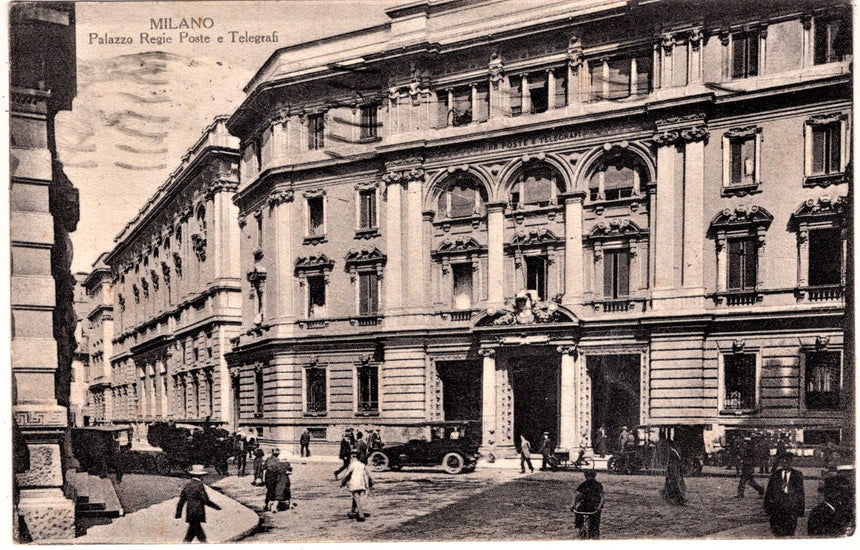 Cartolina antica Milano Peggie poste e telegrafi
