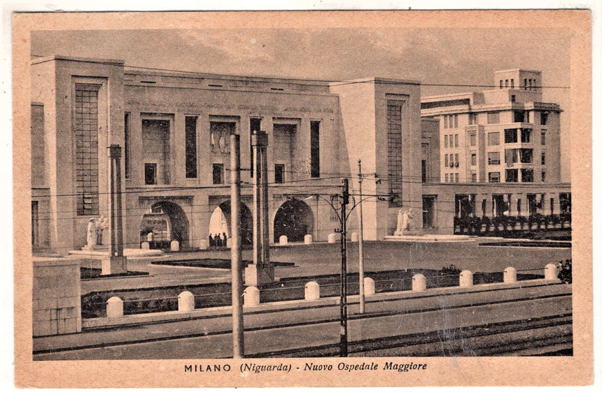 Cartolina antica Milano Niguarda nuovo ospedale