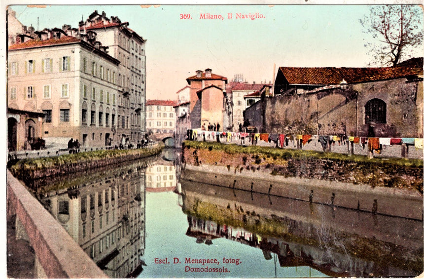 Cartolina antica Milano il Naziglio