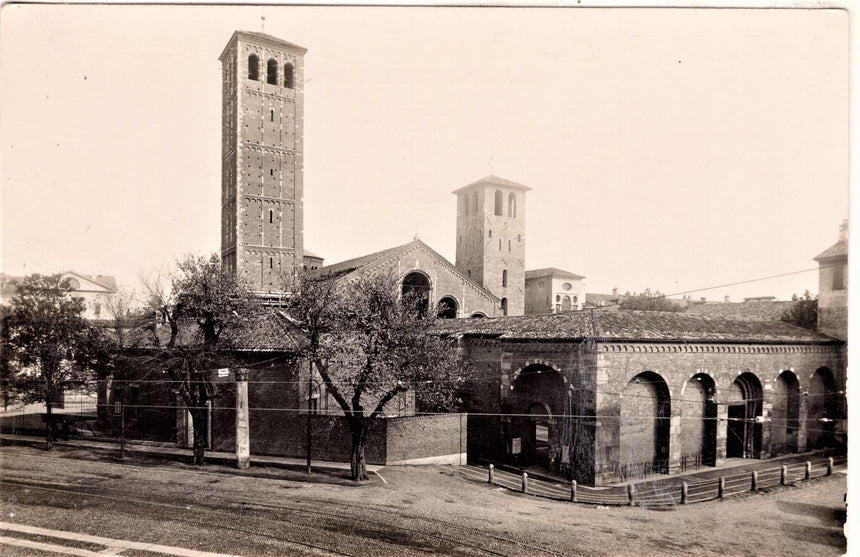 Cartolina antica Milano Chiesa di San Ambrogio