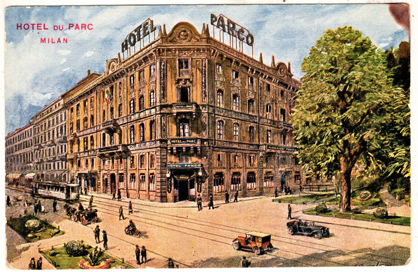 Cartolina antica Milano Hotel du Parc Milan