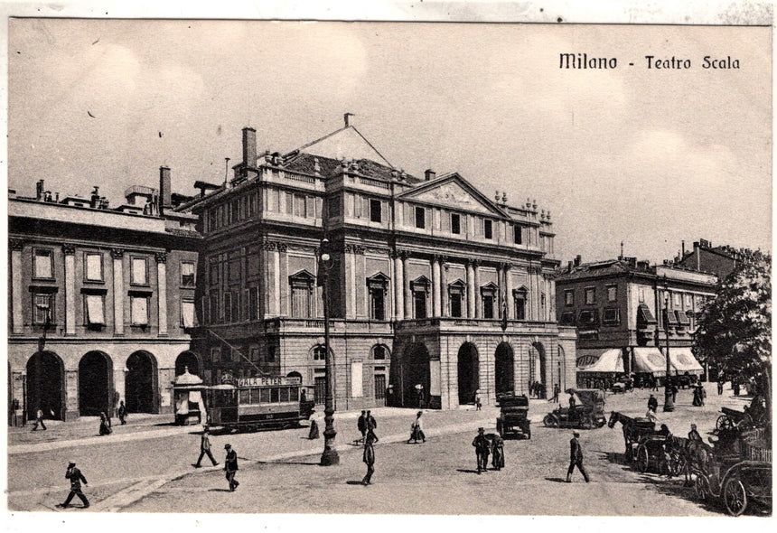 Cartolina antica Milano Teatro Scala