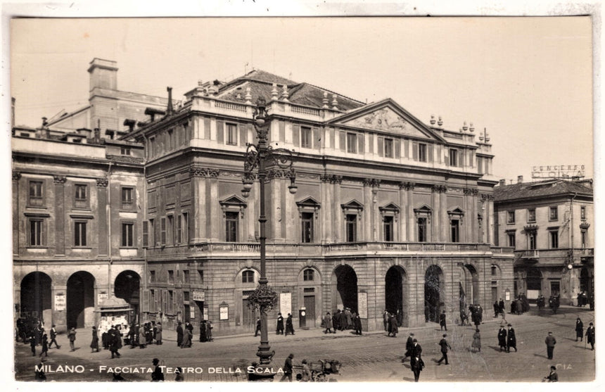Cartolina antica Milano Teatro della Scala
