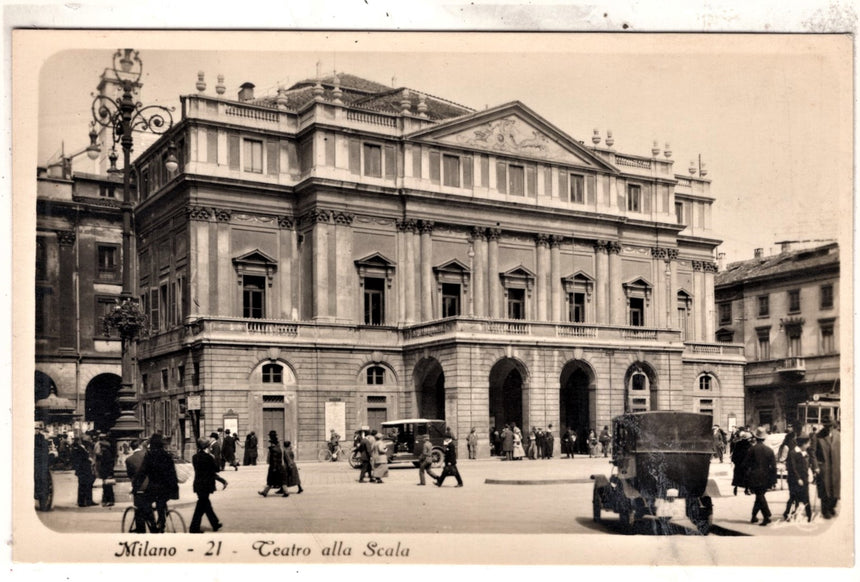 Cartolina antica Milano Teatro della Scala