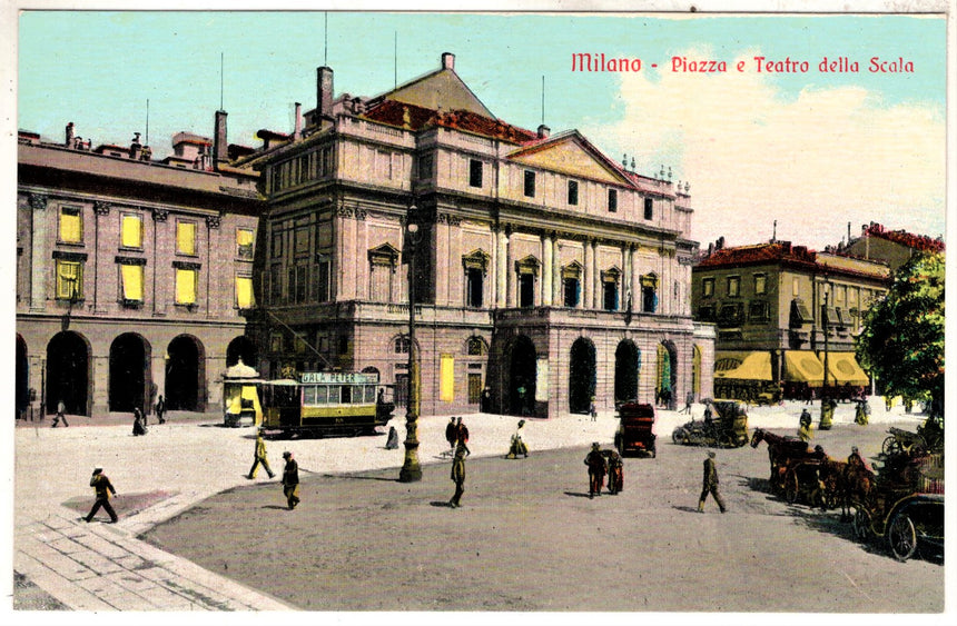 Cartolina antica Milano Teatro della Scala