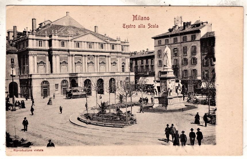 Cartolina antica Milano Teatro della Scala