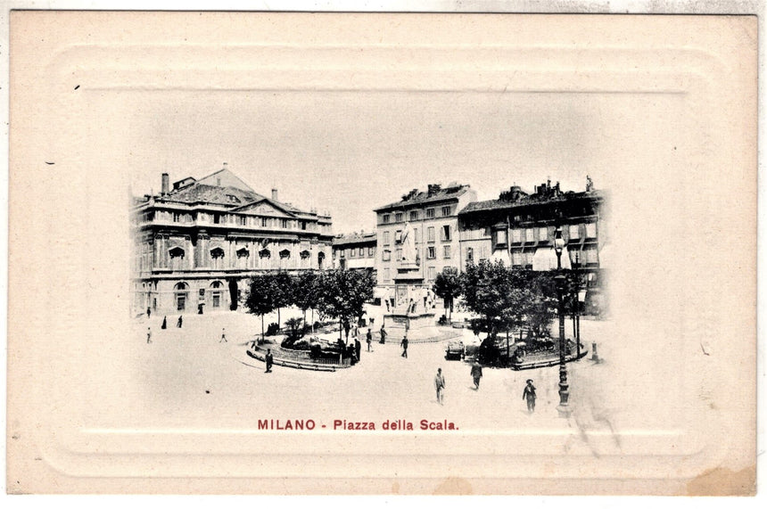 Cartolina antica Milano Teatro della Scala