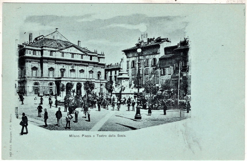 Cartolina antica Milano Teatro della Scala