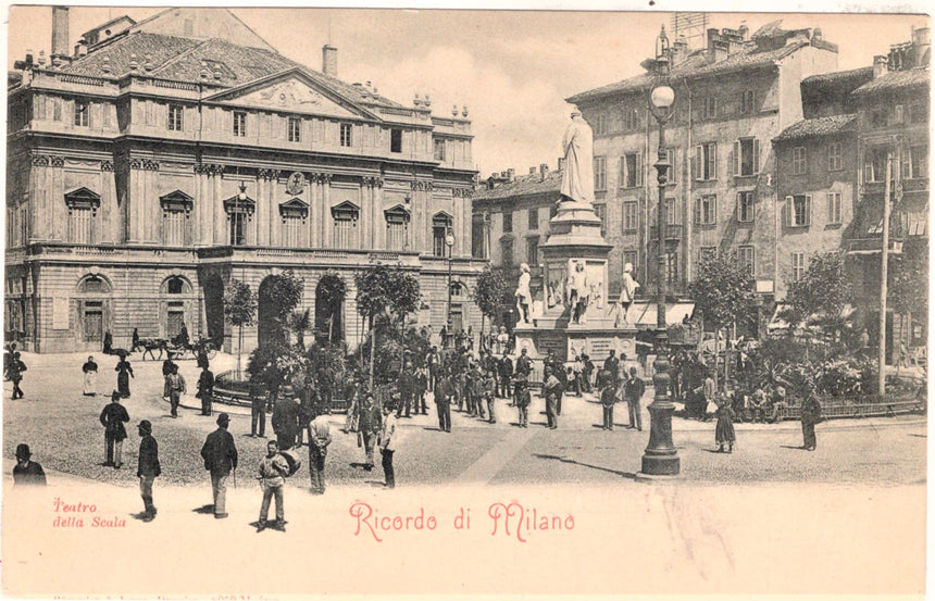 Cartolina antica Milano Teatro della Scala