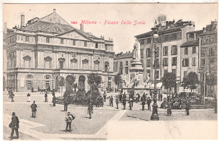 Cartolina antica Milano Teatro della Scala