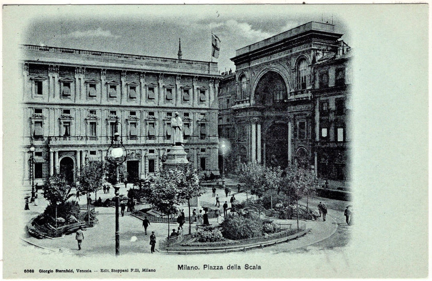 Cartolina antica Milano Teatro della Scala